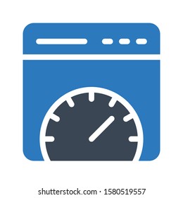 web page vector glyph color icon 