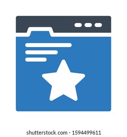 web page vector glyph color icon 