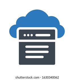 web page vector glyph color icon 