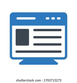 web page vector  glyph color icon 