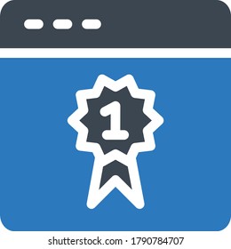 web page vector glyph color icon 