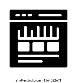 web page vector glyph flat icon