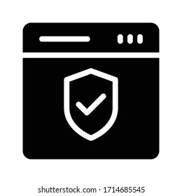 web page vector glyph flat icon 