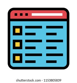web page vector icon