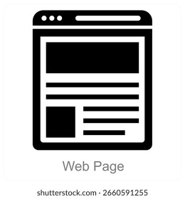 Web Page vector icon concept design