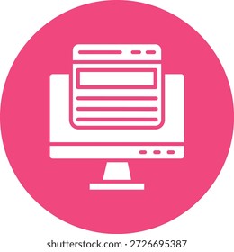 Ilustración de diseño de icono de Vector de página de Web