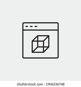 Web page vector icon illustration sign