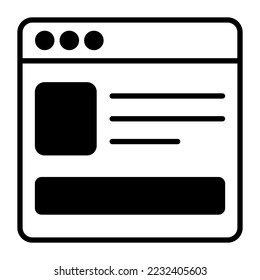 Web page vector icon isolated on white background
