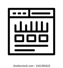 web page vector thin line icon 