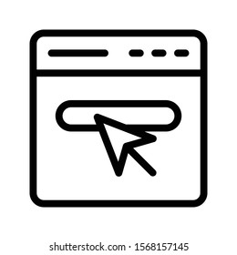 web page vector thin line icon 