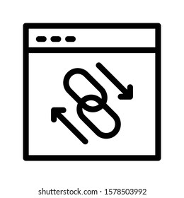 web page vector thin line icon 