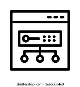 web page vector thin line icon 