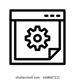 web page vector thin line icon 