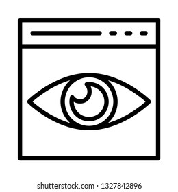 web page view line icon