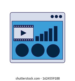 web page window icon over white background, vector illustration