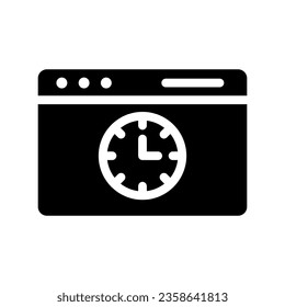 web pages solid icon illustration vector graphic