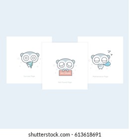 Web Pages Success, Error 404 and Maintenance
