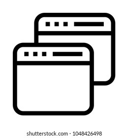 web pages Vector line icon