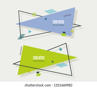 Web Panel design with abstract elements and frames. Vector.