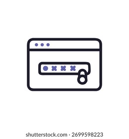 Web password security on internet. 