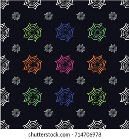 Web pattern for Halloween, for textiles, handbags, greeting cards, business cards, invitations 3