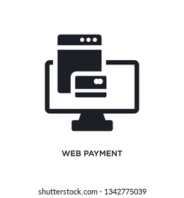 web payment isolated icon. simple element illustration from payment concept icons. web payment editable logo sign symbol design on white background. can be use for web and mobile