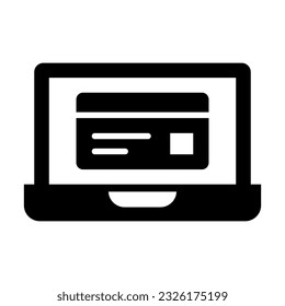 Web Payment Vector Glyph Icon For Personal And Commercial Use.
