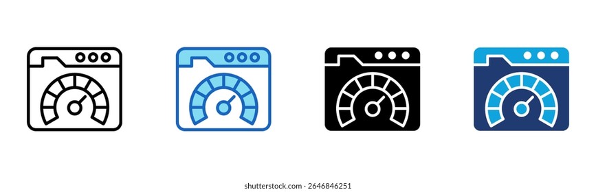Web Performance icon Multi Style Vector Illustration