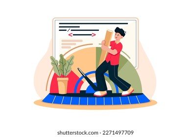 Web Performance Illustration concept on white background