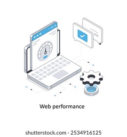 Web performance isometric stock illustration. EPS File stock illustration