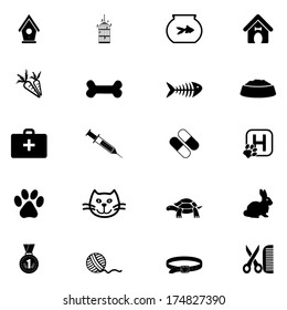 Web  pets icon set 