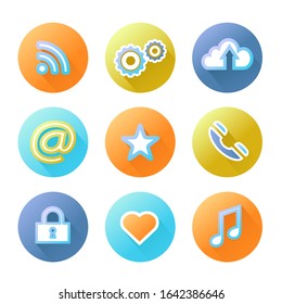 Web or phone icons. Vector. EPS 10