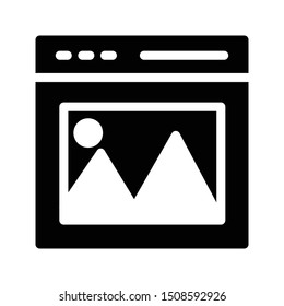 web photo glyph flat vector icon