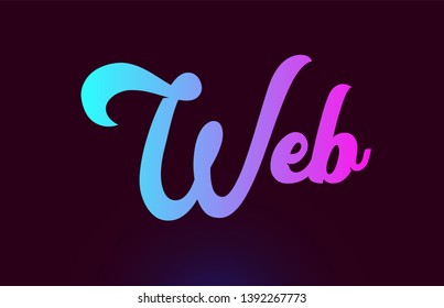 Web pink word or text suitable for card icon or typography logo design
