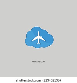 web plane icon in the cloud