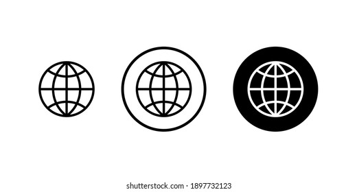 conjunto de símbolos de planeta web