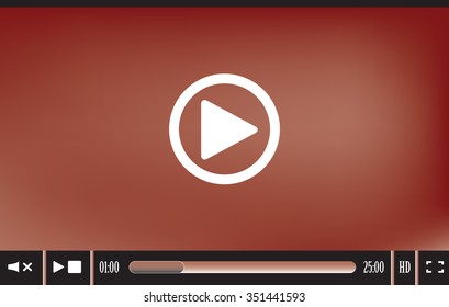 Web player interface. EPS 10 vector illustration