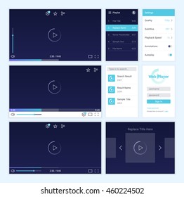 Web Player User Interface Concept, Vector EPS 10 Illustration