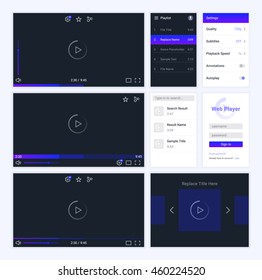 Web Player User Interface Concept, Vector EPS 10 Illustration