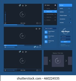 Web Player User Interface Concept, Vector EPS 10 Illustration