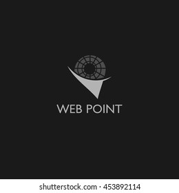 Web Point Design Logo Template. Vector Illustration.