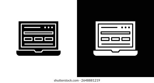 Web portal icon of a flat style vector