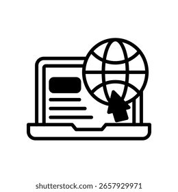 Ilustração de vetor misto do ícone do portal da Web