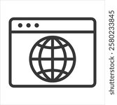 Web Portal Outline Icon Vector Illustration