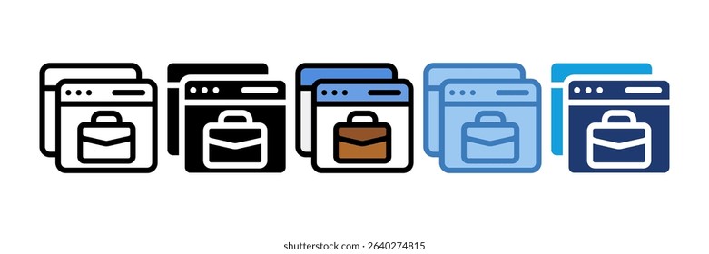 Web Portfolio Icon Element For Design