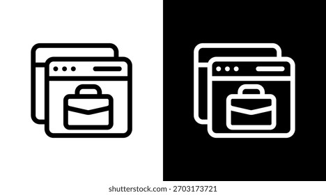 Cartera de Web con diseño de conjunto de iconos