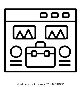 Web Portfolio icon vector image. Can also be used for web apps, mobile apps and print media.