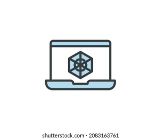 Web premium line icon. Simple high quality pictogram. Modern outline style icons. Stroke vector illustration on a white background. 
