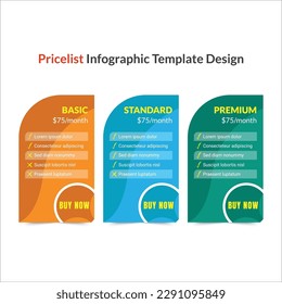 Web pricing comparison boxes vector table template