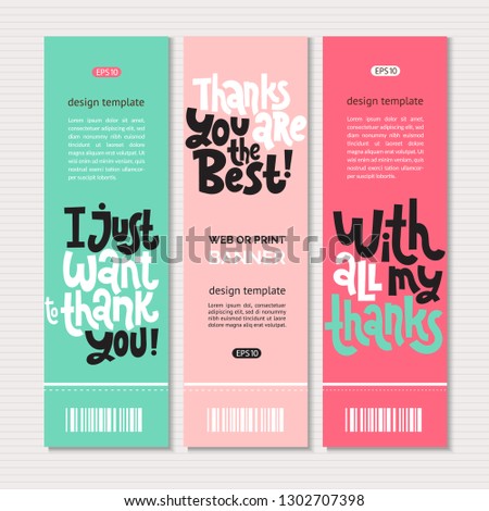 Web or print banners design template with hand drawn vector lettering. Funny quote about appreciation, gratitude, gratefulness. Discount, gift card vertical layout for shop, business, social media. 